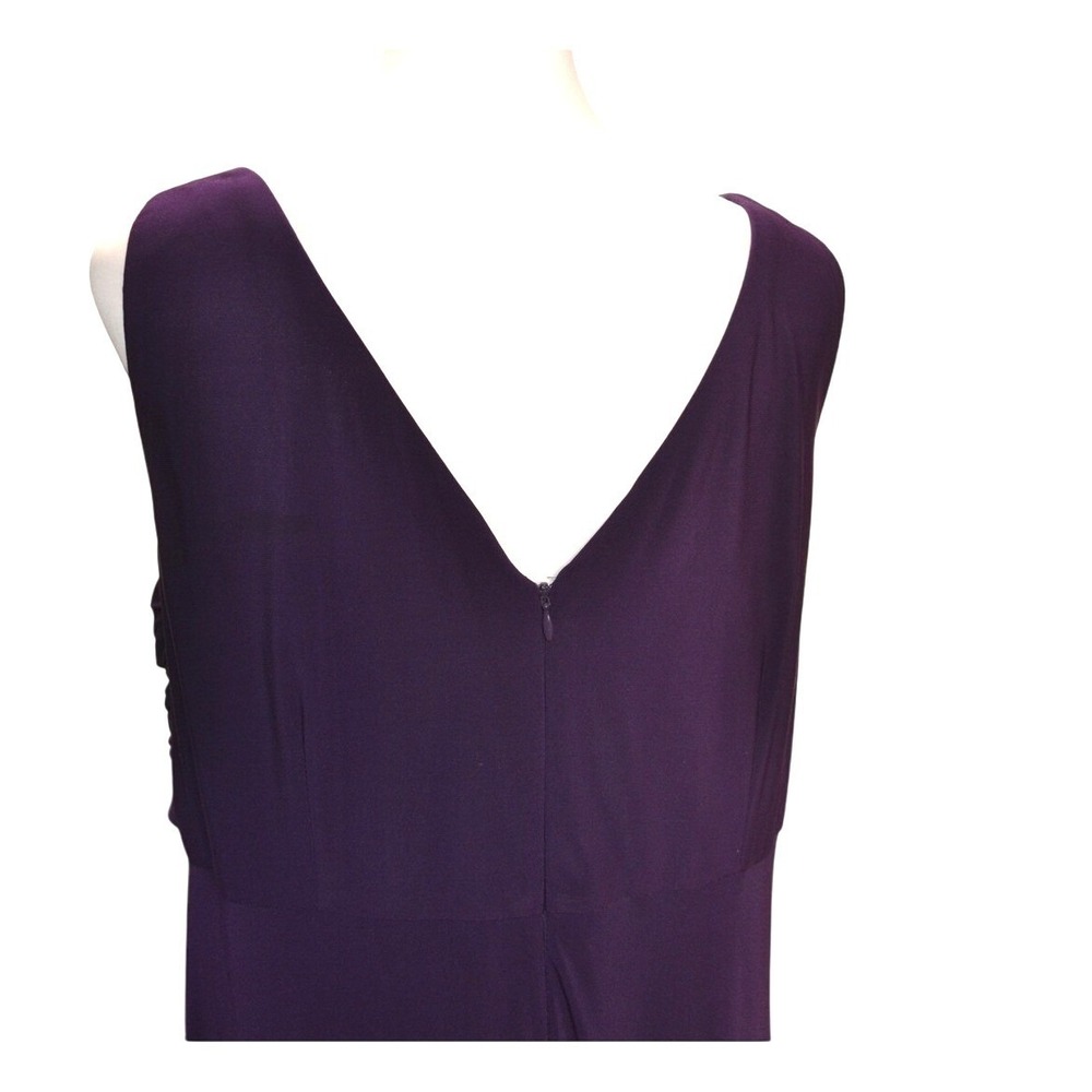 Jessica Howard Purple Maxi Dress Womens 16W Sleeveless V Neck Formal Evening - Picture 3 of 7